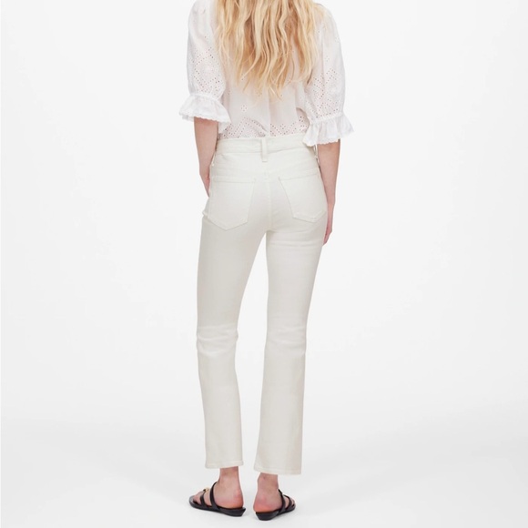 Madewell Petite Kick Out Crop Jeans in Pure White Size 24 Petite - Picture 2 of 9